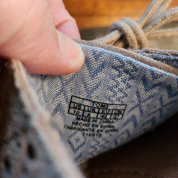 Tom's suede and wool Oxford  shoes - Picture 6 of 7